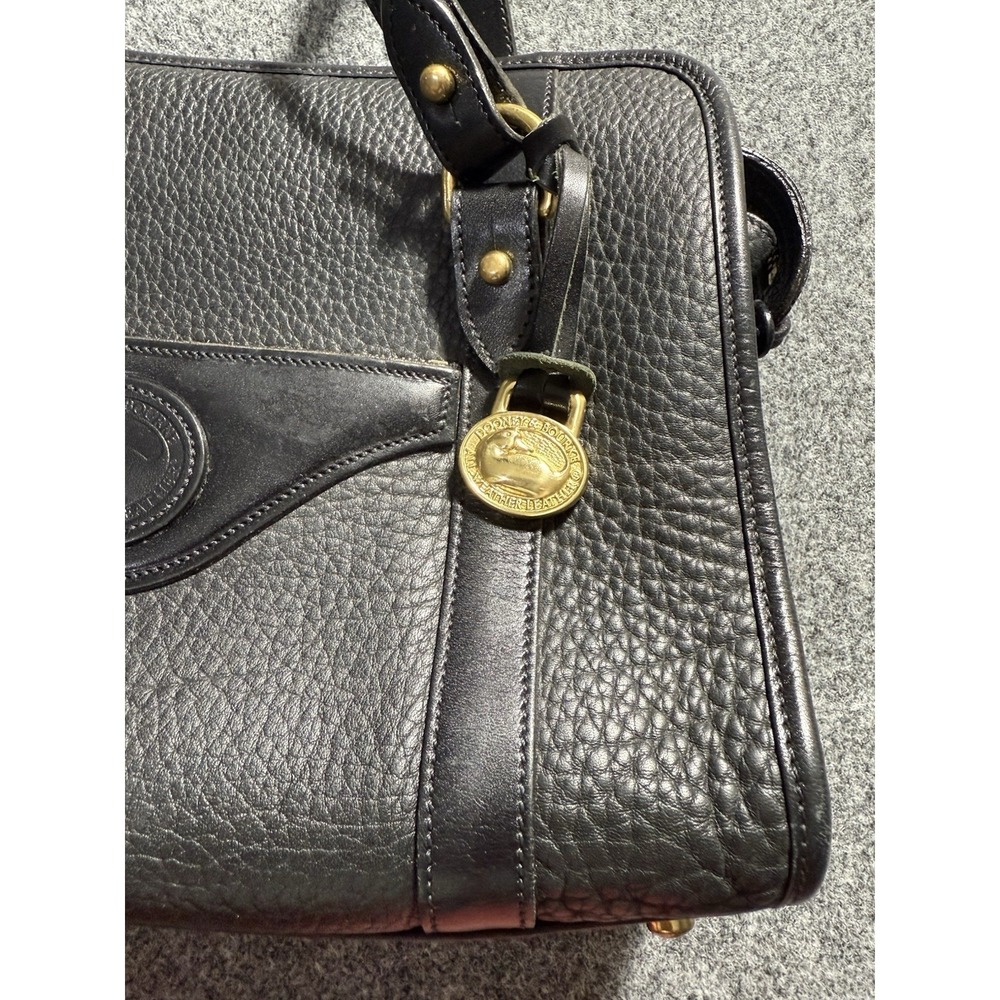 Dooney Bourke All Weather Leather Small Tote Pebbled Leather Black Handbag - Picture 4 of 16